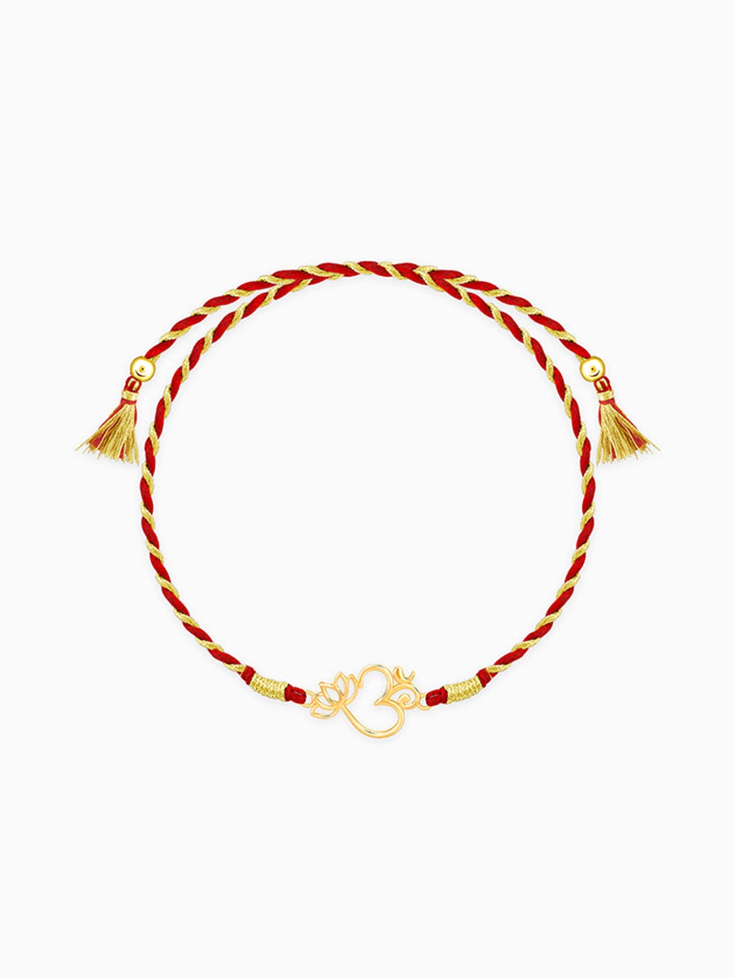 Golden Floral Omkara Rakhi