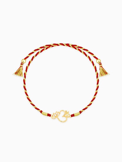Golden Floral Omkara Rakhi