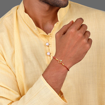 Silver Om Spirit Rakhi Combo (Set of 5)