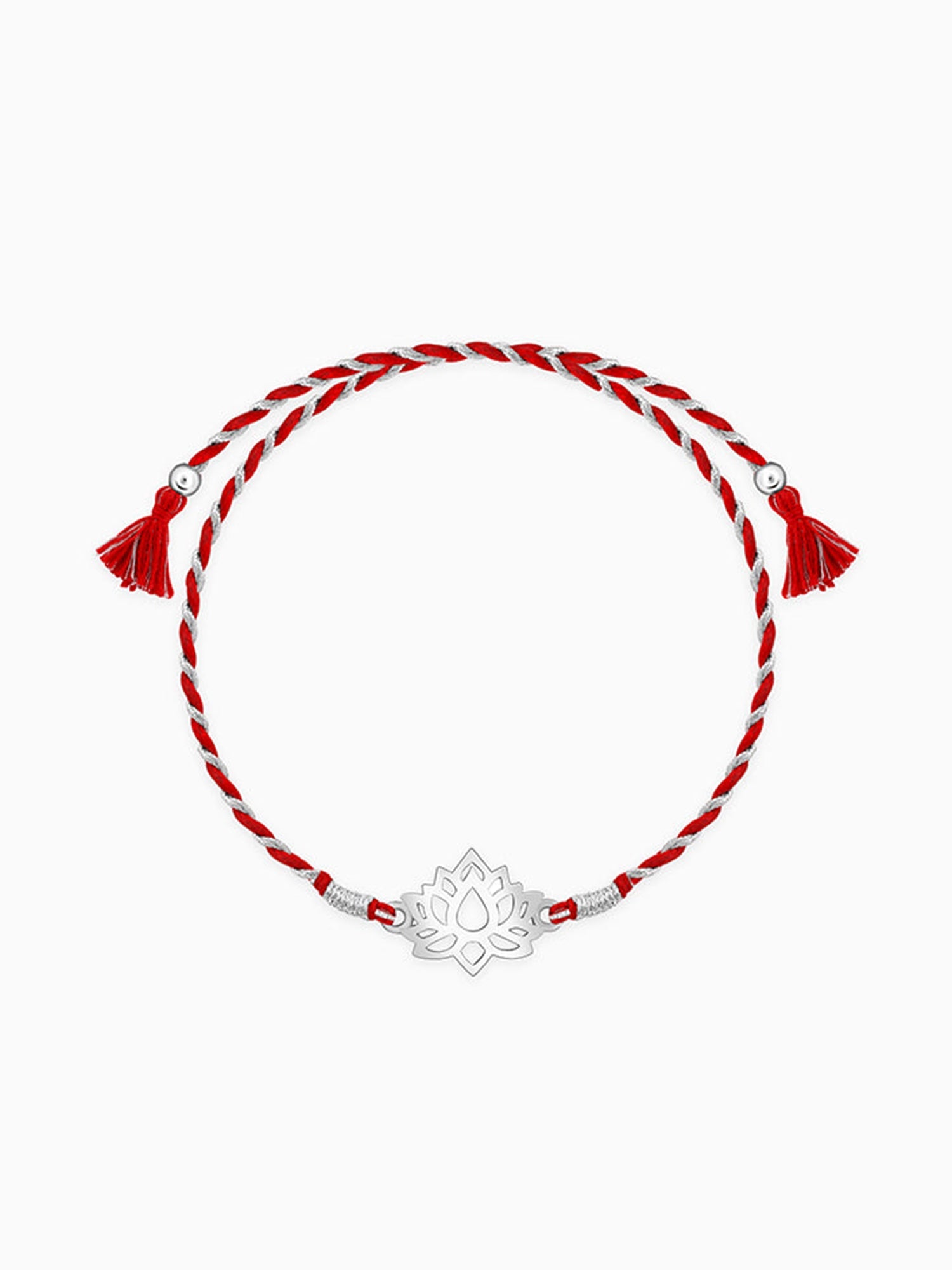 Silver Lotus Rakhi
