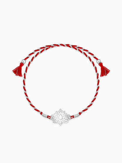 Silver Lotus Rakhi
