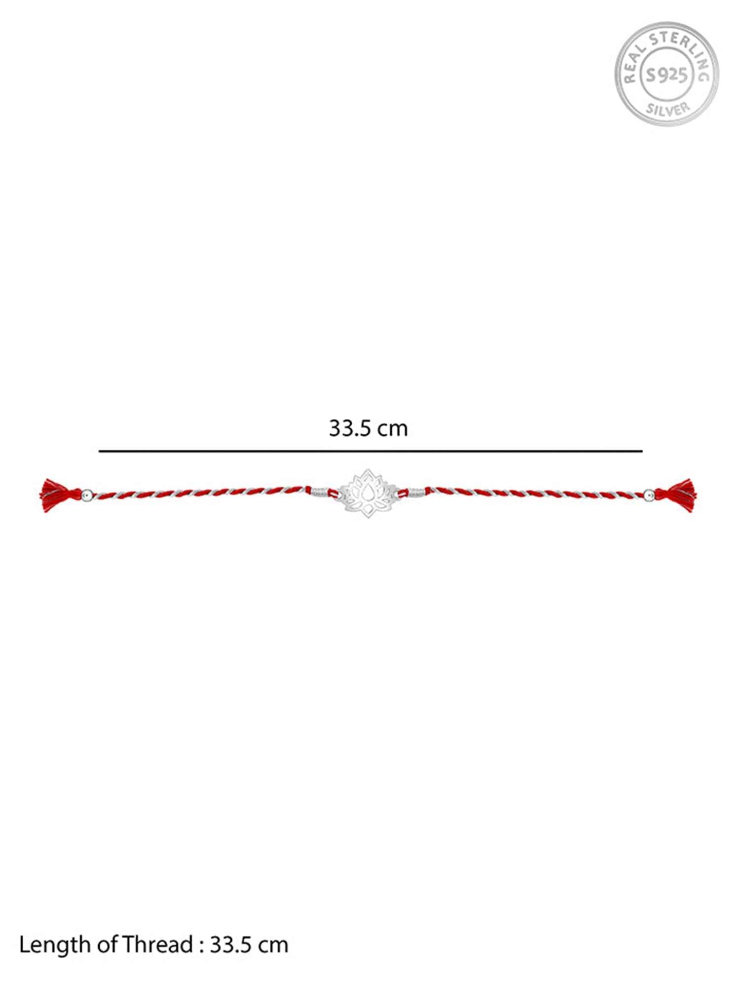Silver Lotus Rakhi