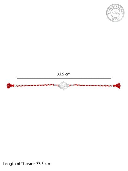 Silver Lotus Rakhi