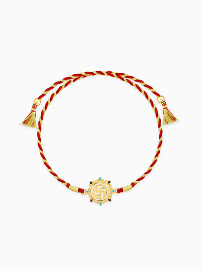 Golden Swastika Mandala Rakhi