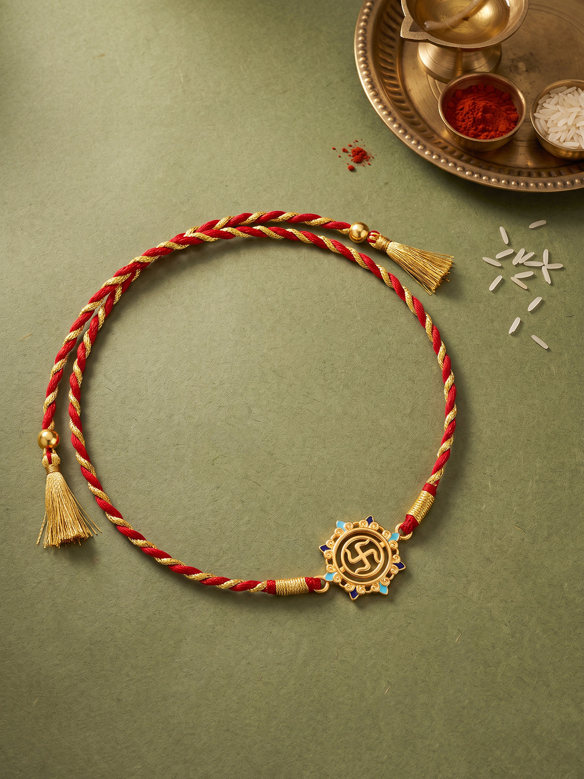 Golden Swastika Mandala Rakhi