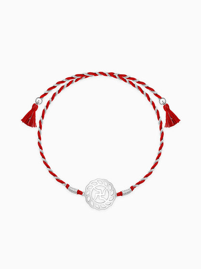 Silver Auspicious Rakhi