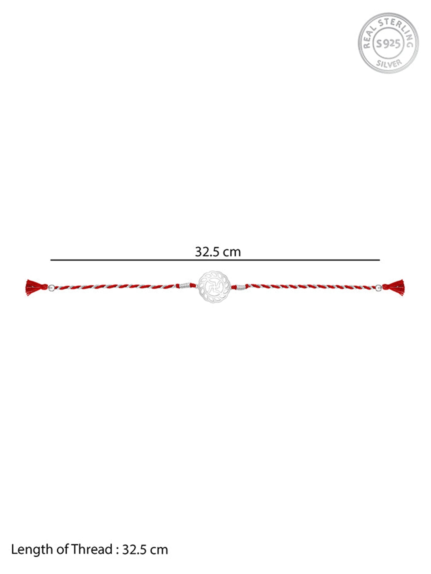Silver Auspicious Rakhi