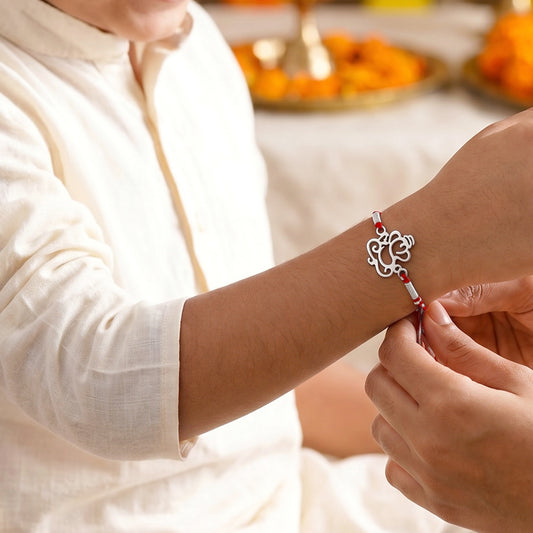 Silver Finest Ganesha Rakhi