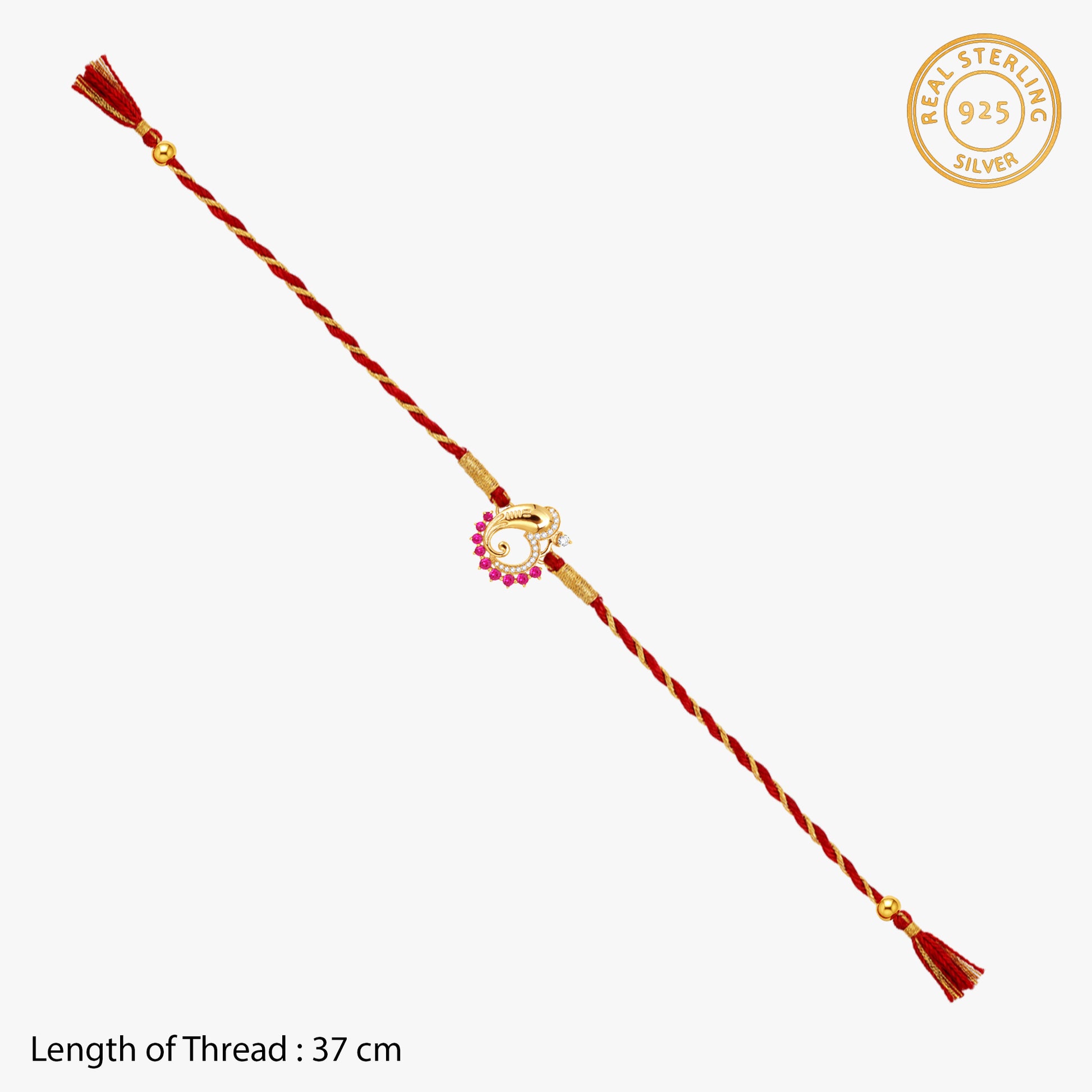 Golden Divine Ganapathi Rakhi