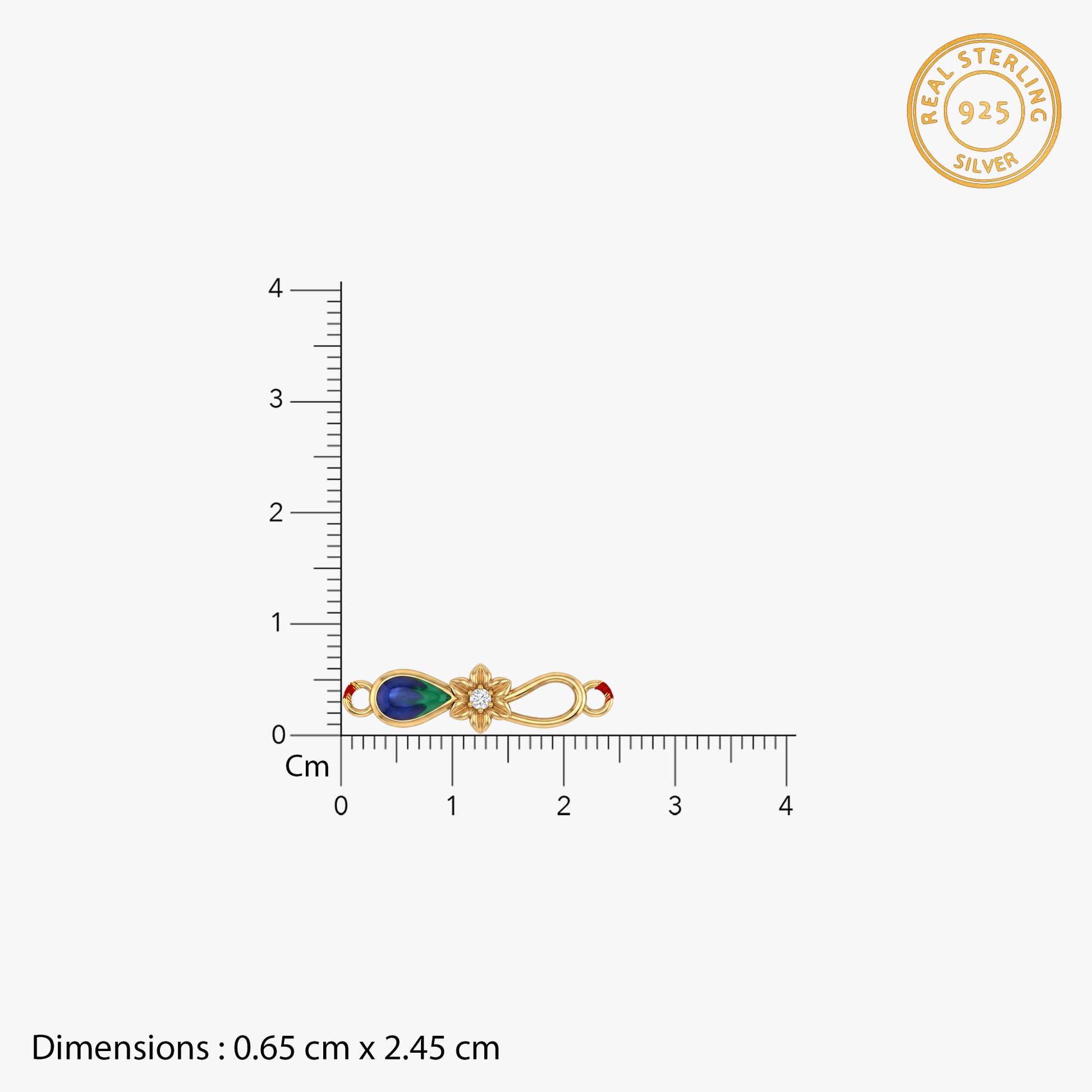 Golden Floral Mayur Rakhi