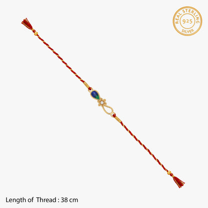 Golden Floral Mayur Rakhi
