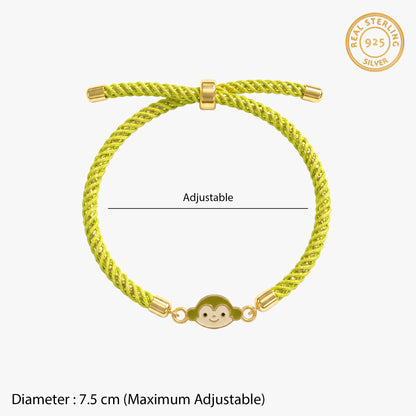 Golden Monkey Charm Kids Rakhi