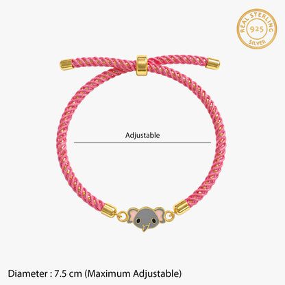 Golden Baby Elephant Kids Rakhi