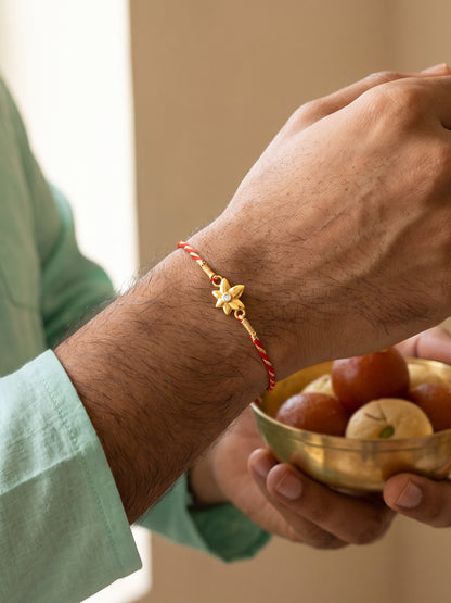 Golden Phool Kamal Rakhi