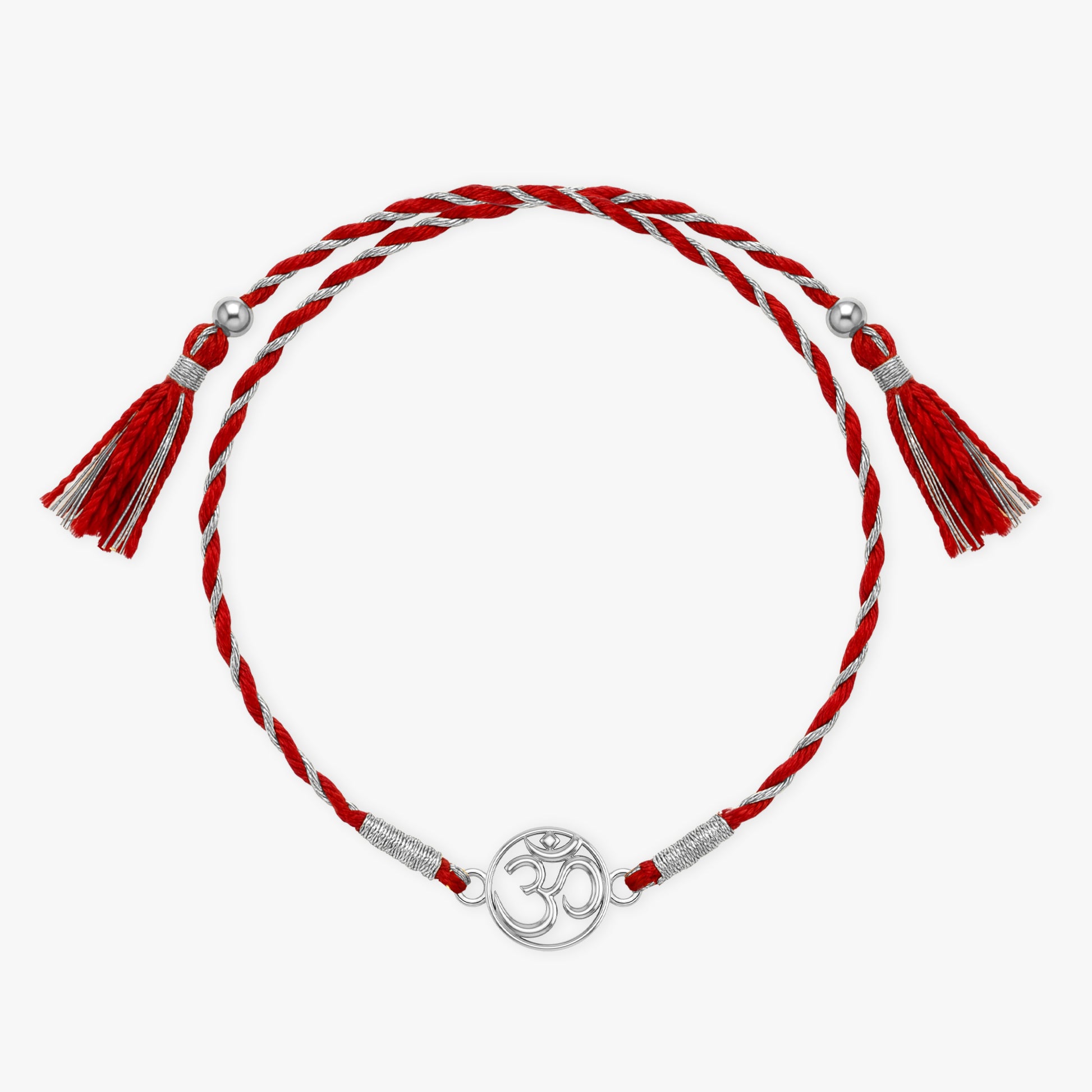 Silver Om Shubh Raksha Rakhi
