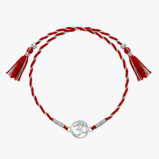 Silver Om Shubh Raksha Rakhi