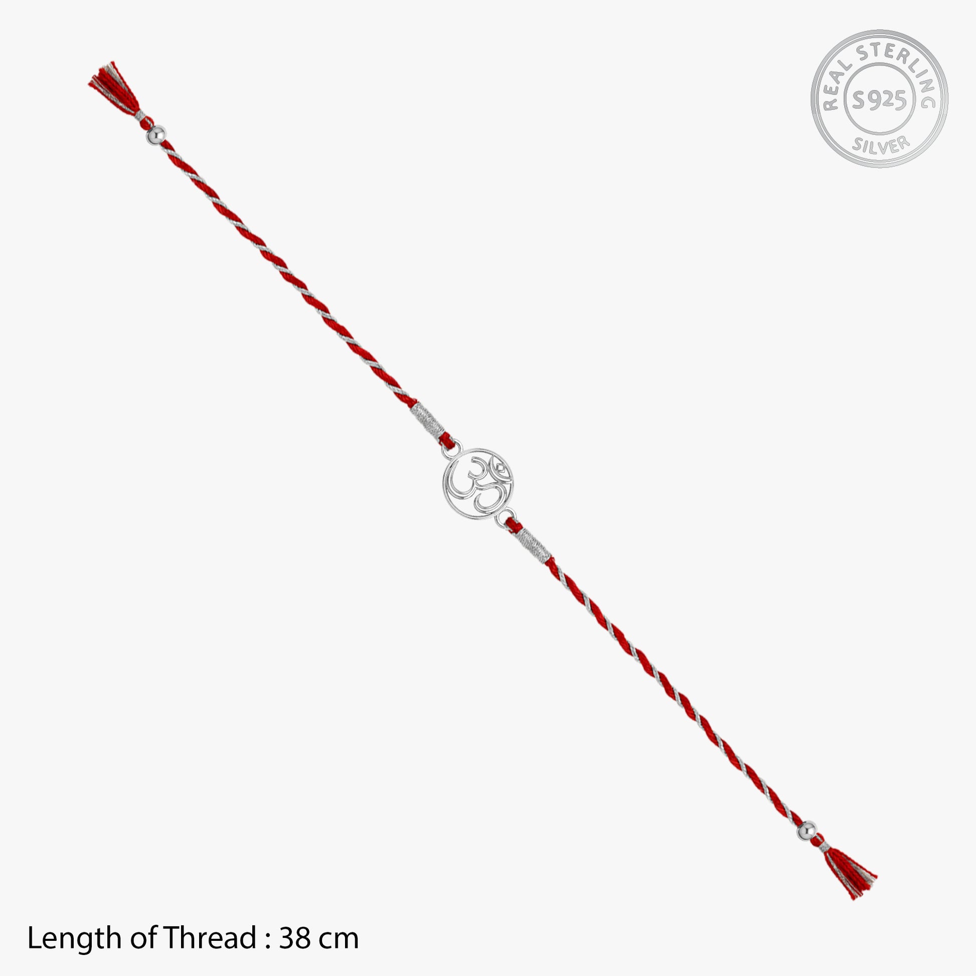 Silver Om Shubh Raksha Rakhi