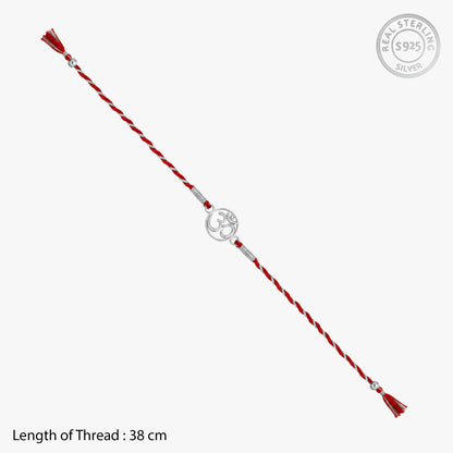 Silver Om Shubh Raksha Rakhi