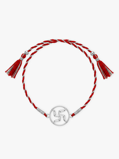 Silver Shubh Swastik Rakhi
