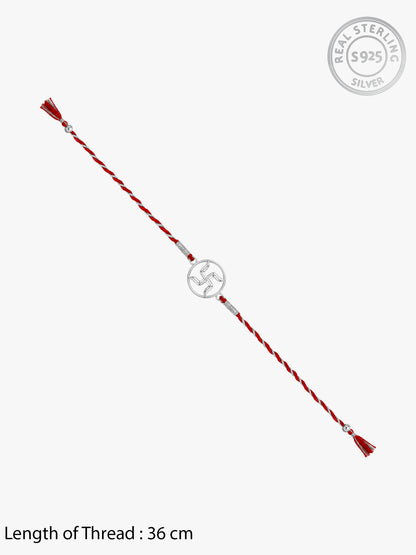 Silver Shubh Swastik Rakhi