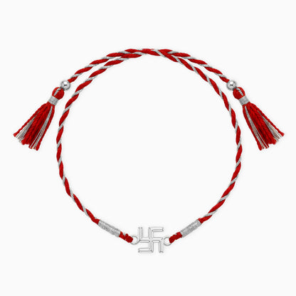 Silver Eternal Swastik Rakhi
