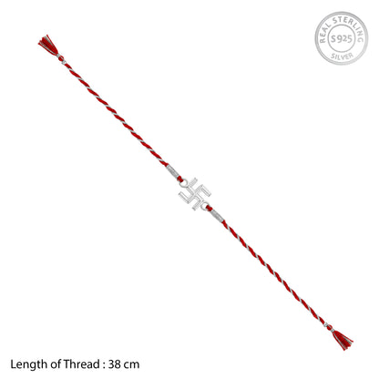 Silver Eternal Swastik Rakhi