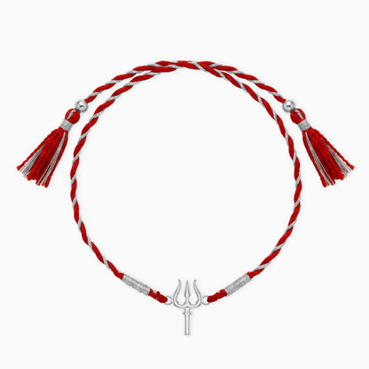 Silver Blessed Trishul Rakhi