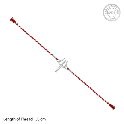 Silver Blessed Trishul Rakhi
