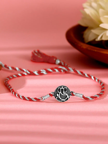 Oxidised Silver Blessings Rakhi
