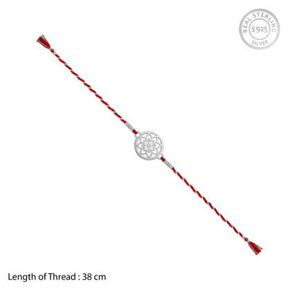 Silver Kusum Chakra Rakhi