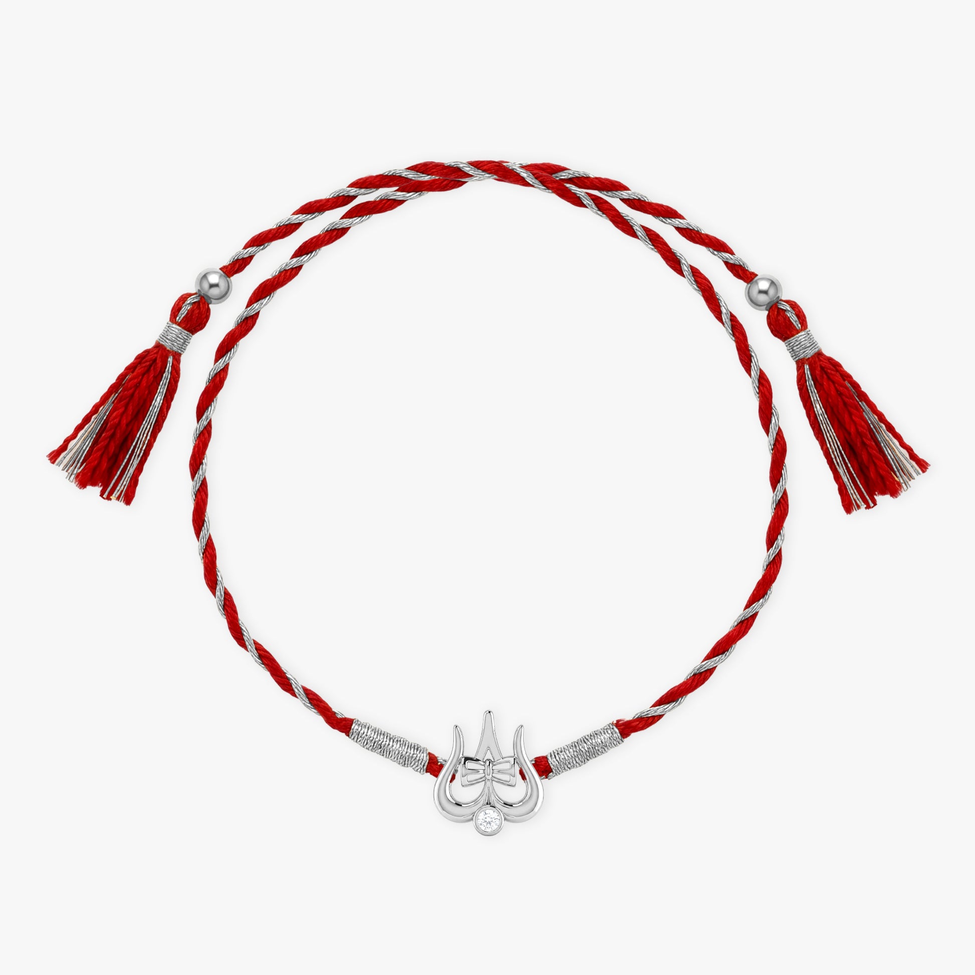 Silver Trishul Damaru Raksha Rakhi