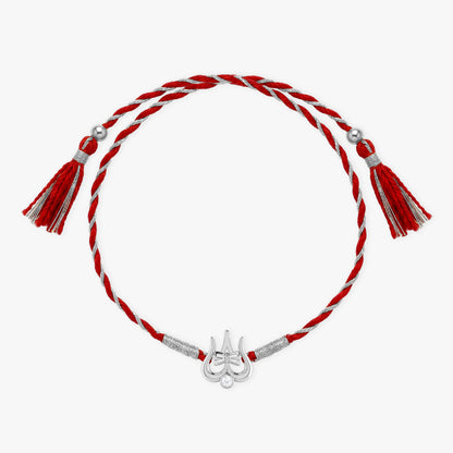 Silver Trishul Damaru Raksha Rakhi