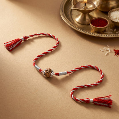 Silver Sacred Rudraksha Rakhi