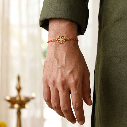 Golden Divine Floret Rakhi