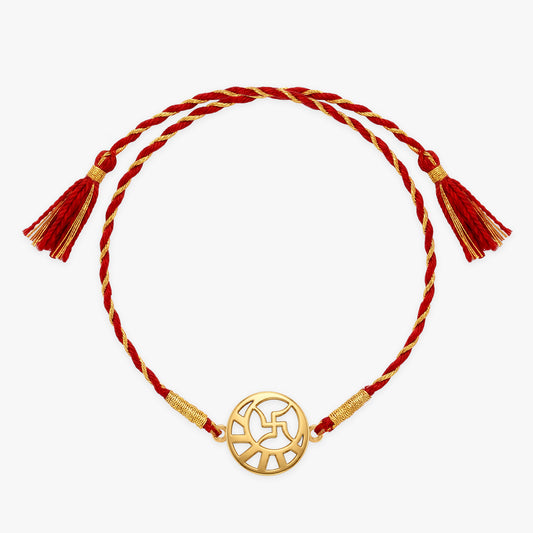 Golden Swastik Kavach Rakhi