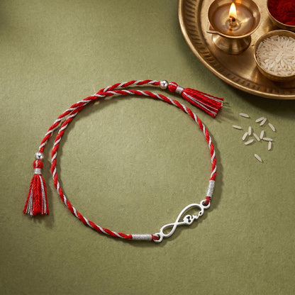 Silver Infinity Bro Love Rakhi