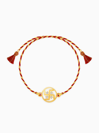 Golden Swastik Rakhi