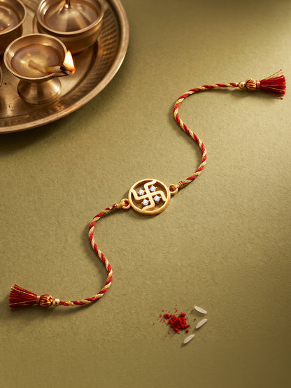 Golden Swastik Rakhi