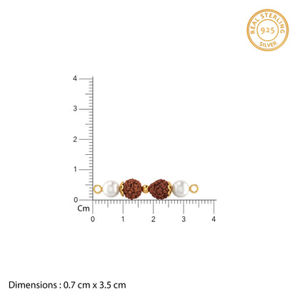 Golden Serene Rudraksha Rakhi