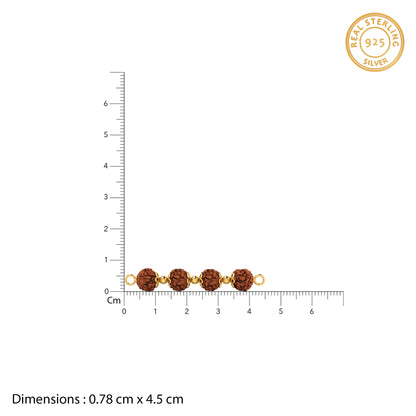 Golden Shubh Rudraksha Rakhi