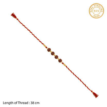 Golden Shubh Rudraksha Rakhi