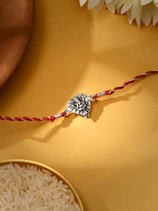 Oxidised Silver Ganpati Blessings Rakhi