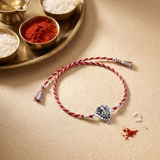 Oxidised Silver Ganpati Blessings Rakhi