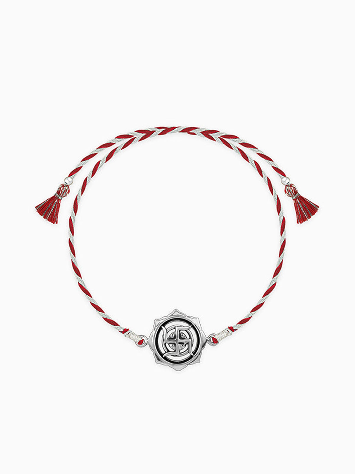 Oxidised Silver Swastika Rakhi