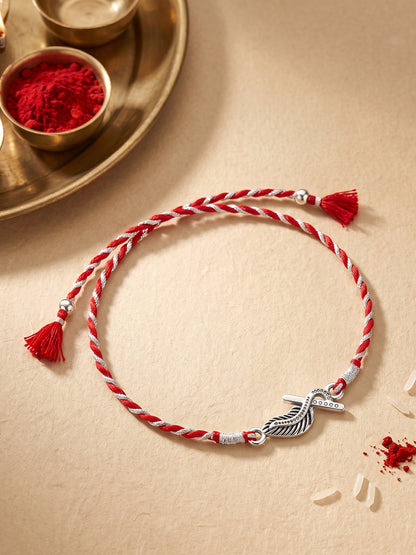 Oxidised Silver Krishna Rakhi