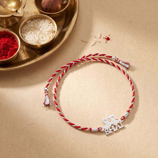 Silver Brother Rakhi