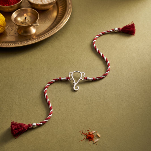 Silver Protector of All Rakhi