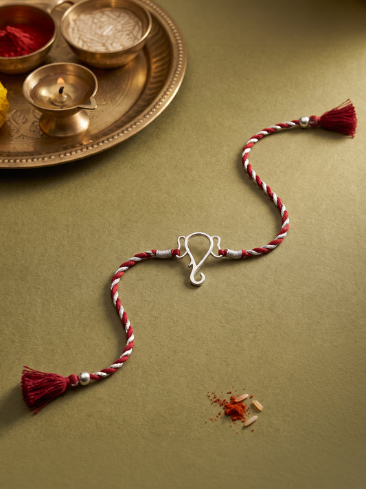 Silver Protector of All Rakhi