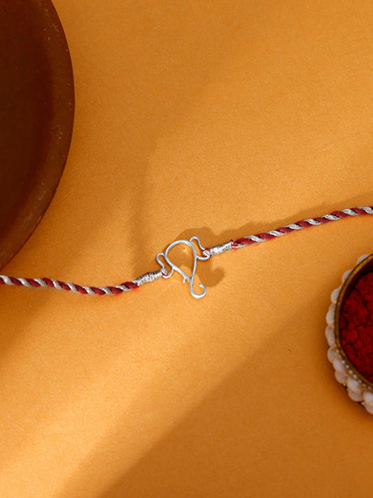 Silver Protector of All Rakhi