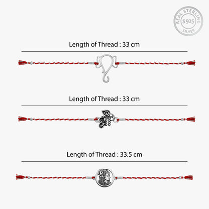 Silver Mangalya Rakhi Combo (Set of 3)